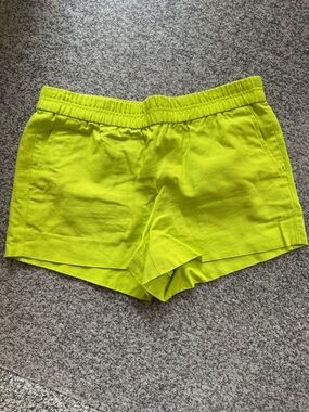 J. Crew Neon Yellow Athletic Elastic Waist Shorts